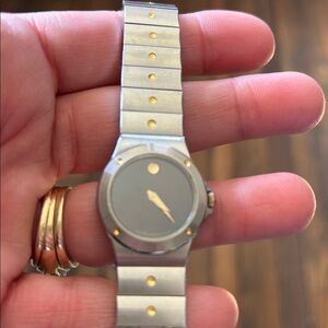 Movado Museum Watch Womens 23mm Swiss Black Dial. Needs new battery